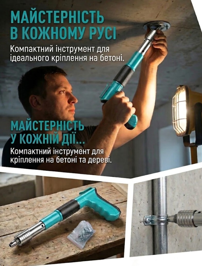 Процес експлуатації монтажного пістолета